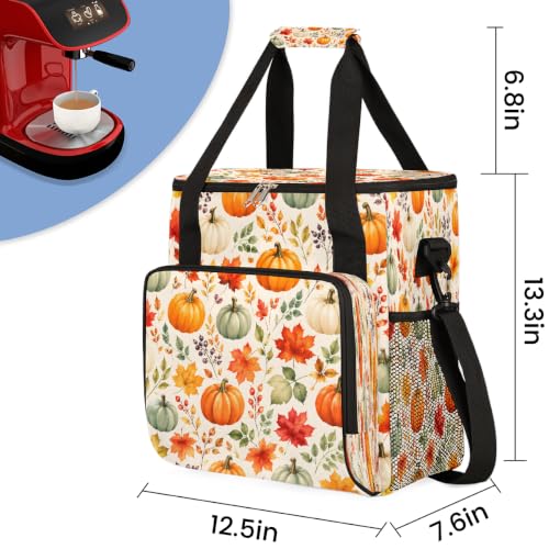Maker Carring Bag Fall Leaf Coffee Travel Carrying Storage Tote Bag (Print 16)