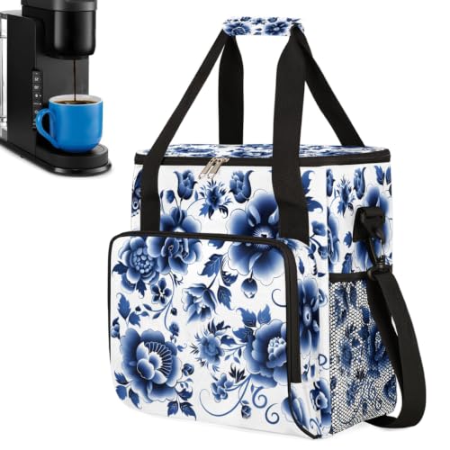 Blue Flower Coffee Maker Carring Bag with Keurigs K (C 006)