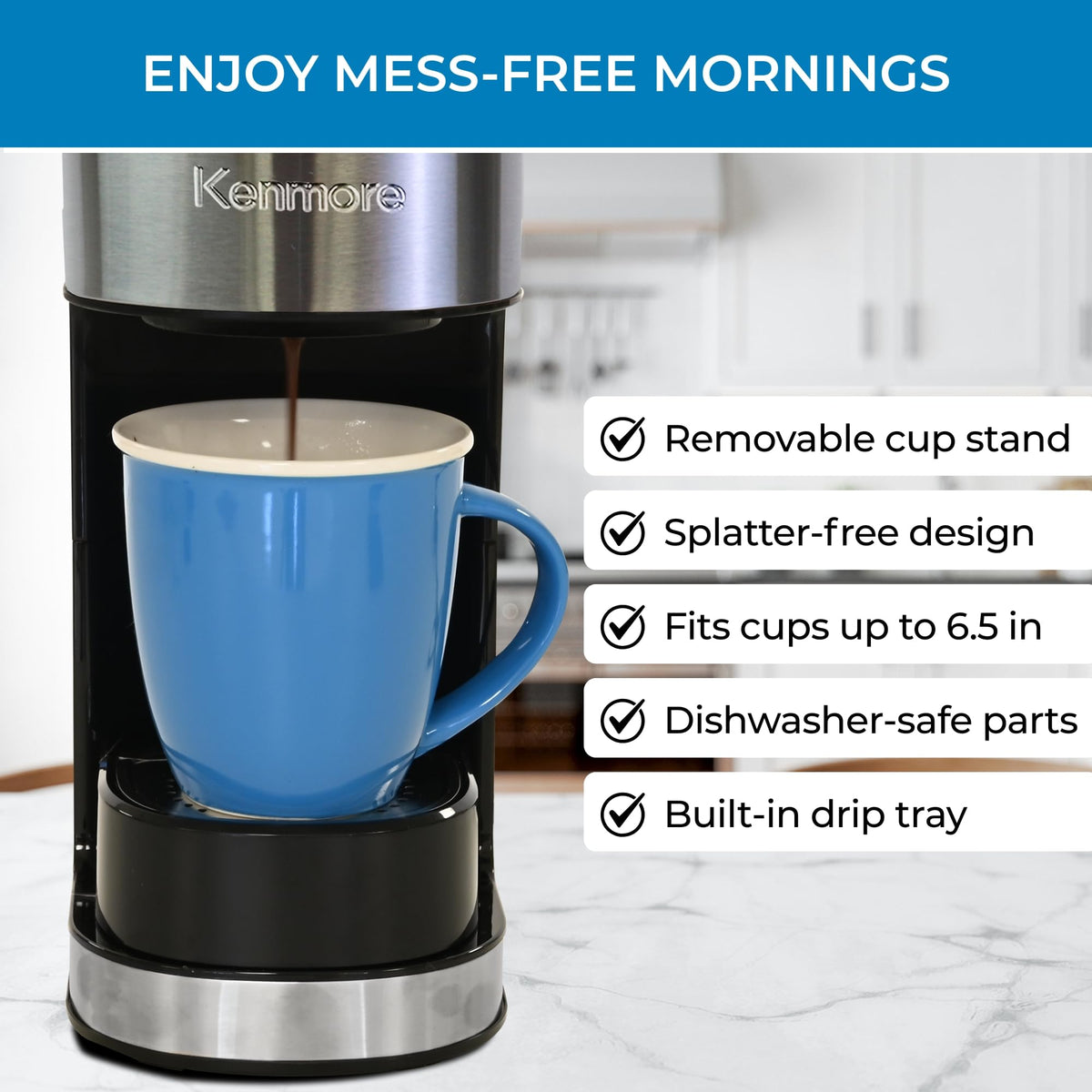 Kenmore Single Serve Coffee Maker (Black / Single Cup)