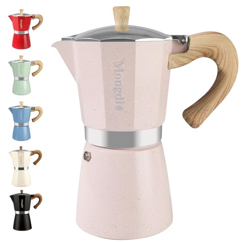 Moka Pot Stovetop Espresso Maker (Pink / 12 cup)