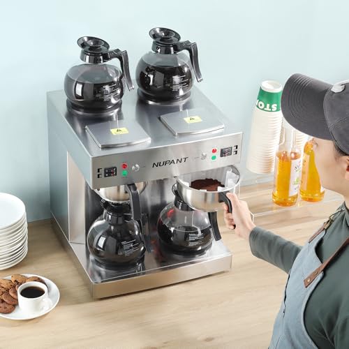 Dual Drip Commercial Coffee Maker with Water Line 200 Cup (3.6L)