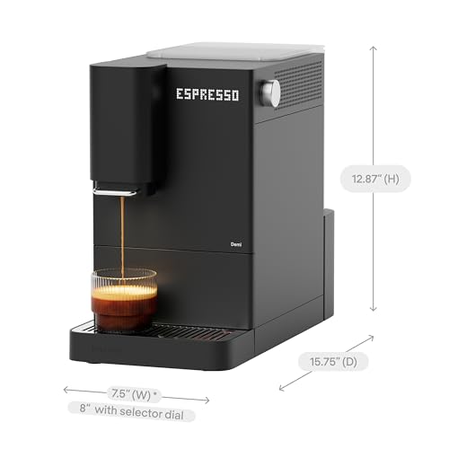 Demi Compact Fully Automatic Espresso Machine (Slate)