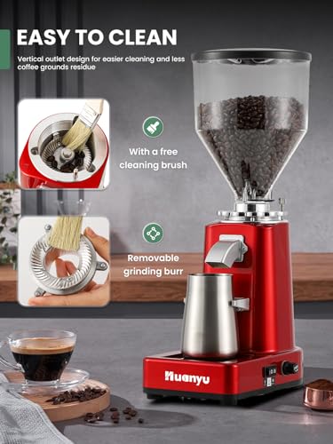 60mm Flat Burr Coffee Grinder (019 Red)