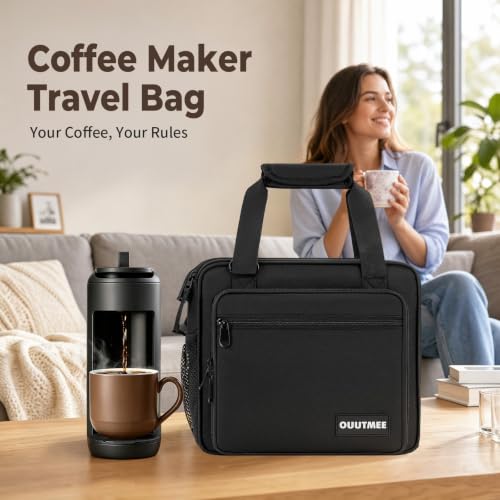 Coffee Maker Carrying Bag Compatible with Keurig K (Black / For K-mini Mate)