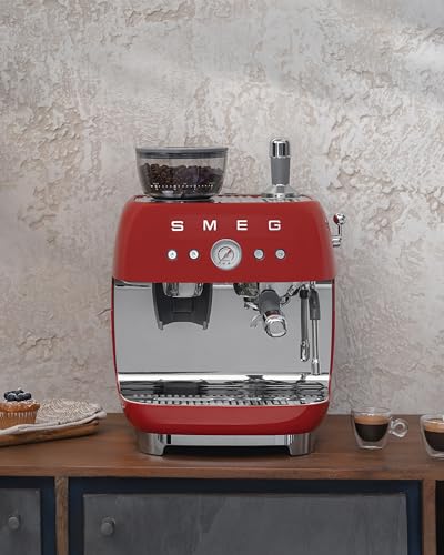 EGF03 Semi Automatic Espresso Machine with Built (8.8 oz / Red)