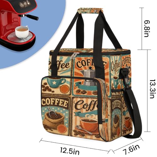 Maker Carring Bag Coffee Coffee Travel Carrying Storage Tote Bag (Print 6)
