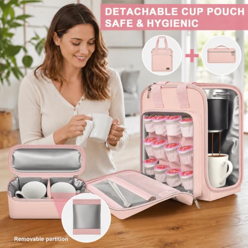 Coffee Maker Travel Bag for Keurig K (Pink)