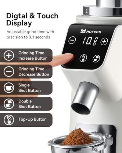 64mm Flat Burr Coffee Grinder (Titanium Flat Burrs-Ivory)