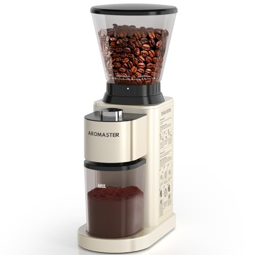 Aromaster Conical Burr Coffee Grinder (Beige)