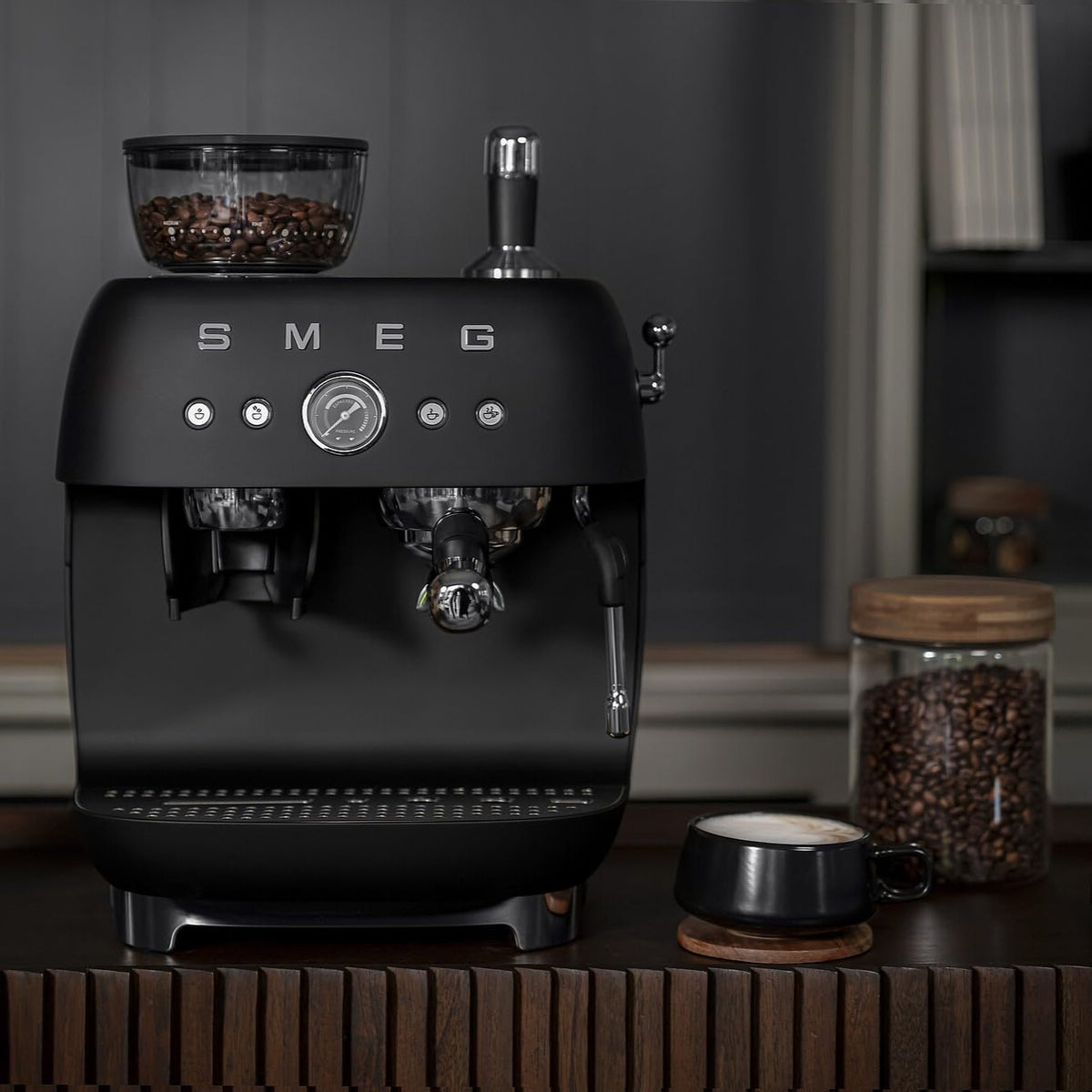 Semi Automatic Espresso Machine (8.8 oz / Matte Black)