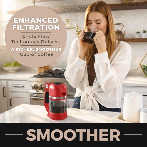 Micro Café Brewer Compact Coffee Maker for K (Red)
