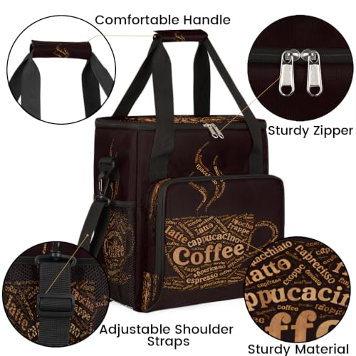Maker Carring Bag Coffee Coffee Travel Carrying Storage Tote Bag (Print 7)