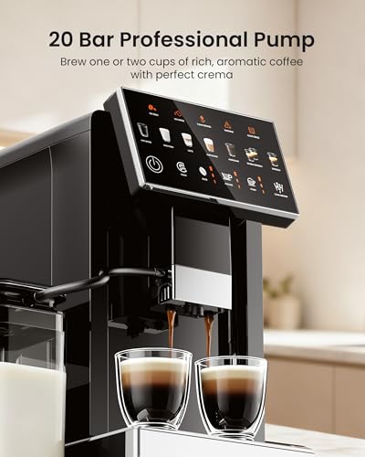 Fully Automatic Espresso Machine with Milk Frother & Grinder