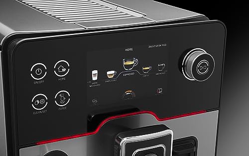 Accademia Luxury Italian Fully Automatic Espresso Machine with 19 Customized drink settings (Large / Brushed Stainless Steel)