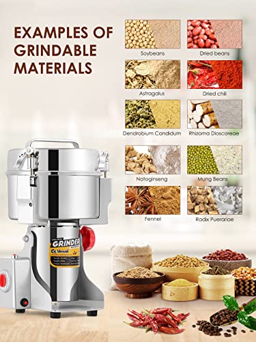 2500g Electric Grain Grinder Mill Safety Upgraded 3600W High (2500g Swing Type)