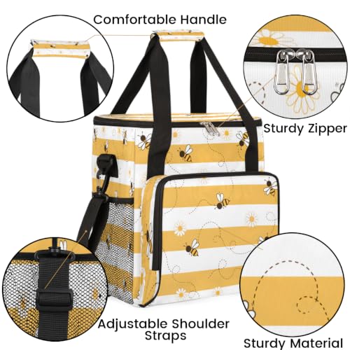 Maker Carring Bag Bee Cute Coffee Travel Carrying Storage Tote Bag (Print 9)