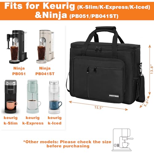 Coffee Maker Carrying Bag for Keurig K (Black / For K-slim/K-express/K-iced)