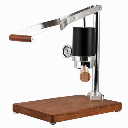 Compact Portable Manual Espresso Maker Set with Lever and Pressure Gauge for Espresso