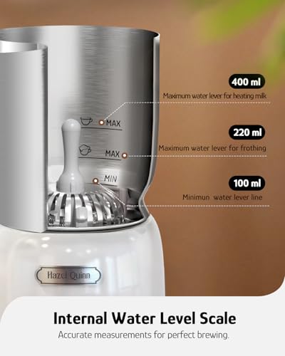 Milk Frother Steamer (Pearl White)