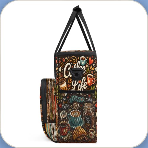 Maker Carring Bag Coffee Coffee Travel Carrying Storage Tote Bag (Print 5)