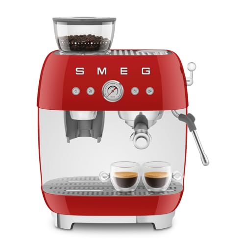 EGF03 Semi Automatic Espresso Machine with Built (8.8 oz / Red)