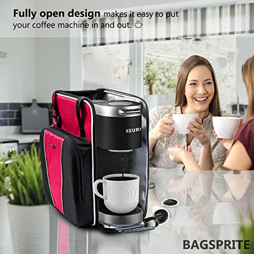 Travel Coffee Maker Bag for Keurig K (Red-Black / Fit for K-Mini)