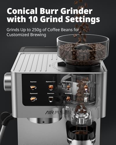 Espresso Machine with Grinder (Silver)