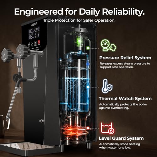 Commercial Steam Milk Frother with Instant Hot Water Tap (Steam & Hot Water)