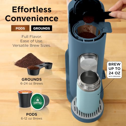 Pods & Grounds Iced Coffee Maker (Blue)