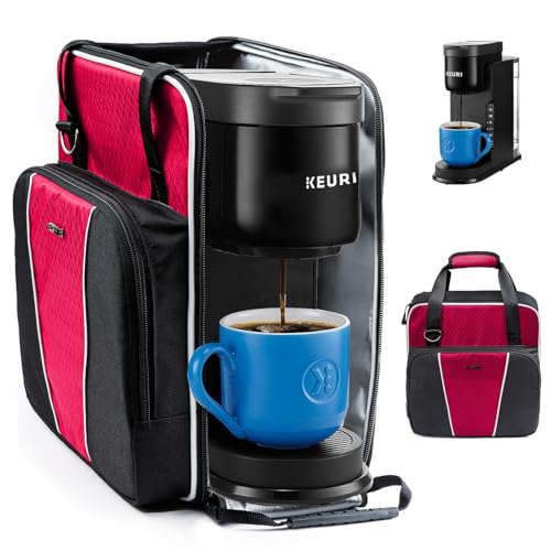 Full Open Coffee Maker Travel Bag w (Red-Black / Fit for K-Iced or K-Express)