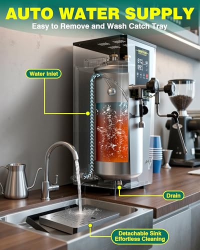 Commercial Milk Frother & Beverage Warmer (Black)