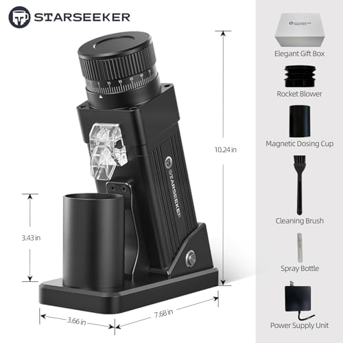 E55 Pro Single Dose Electric Coffee Grinder (Black)