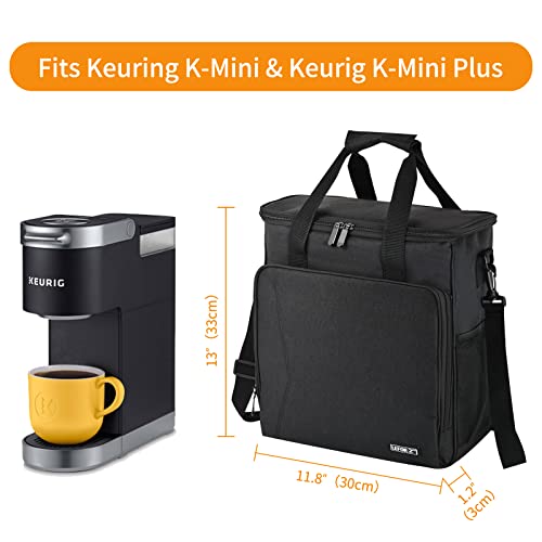 Travel Coffee Maker Carrying Bag Compatible with Keurig K (Black / Compatible for K-Mini or K-Mini Plus)