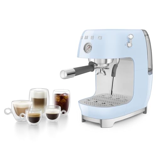 ECF03 Made in Italy Retro Espresso Machine with Cold Brew (Standard / Pastel Blue)
