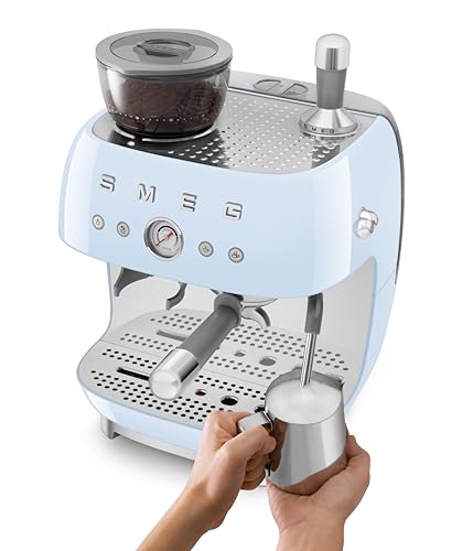 EGF03 Semi Automatic Espresso Machine with Built (8.8 oz / Pastel Blue)