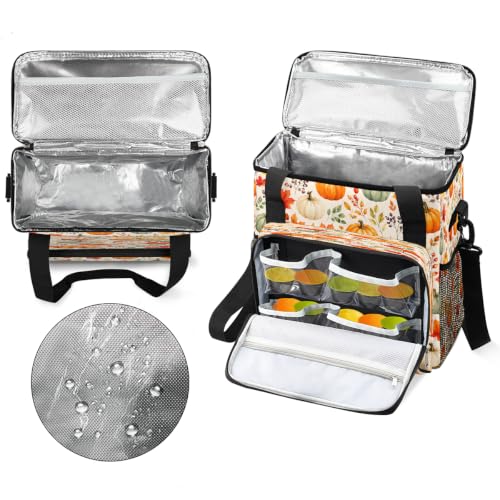 Maker Carring Bag Fall Leaf Coffee Travel Carrying Storage Tote Bag (Print 16)