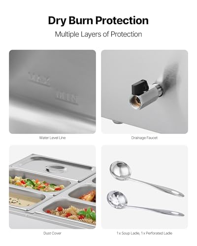 Commercial Food Warmer (6x1/3Pan ;48QT)