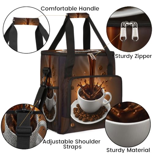 Coffee Maker Carring Bag Travel Carrying Storage Tote Bag Compatible (A07:Coffee Cup)