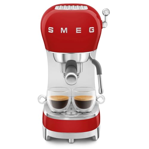 Manual Espresso Machine with Steam Wand (13" / Red)
