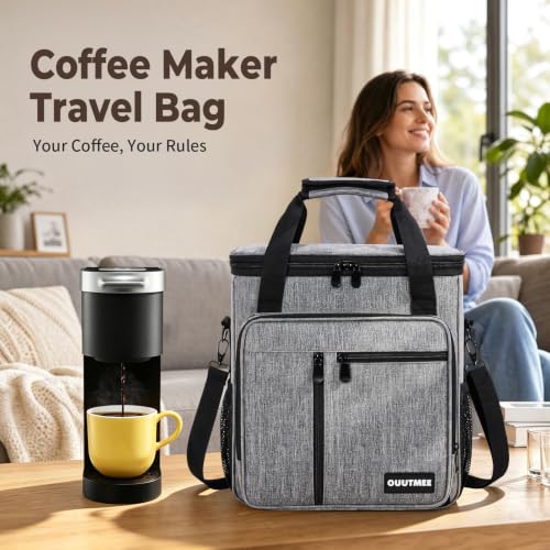 Coffee Maker Carrying Bag for Keurig K (Gray / For K-mini/K-mini Plus)
