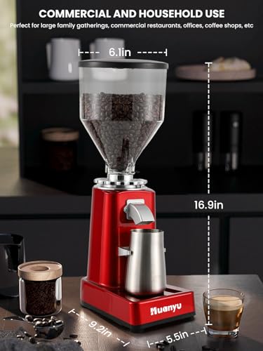 60mm Flat Burr Coffee Grinder (019 Red)