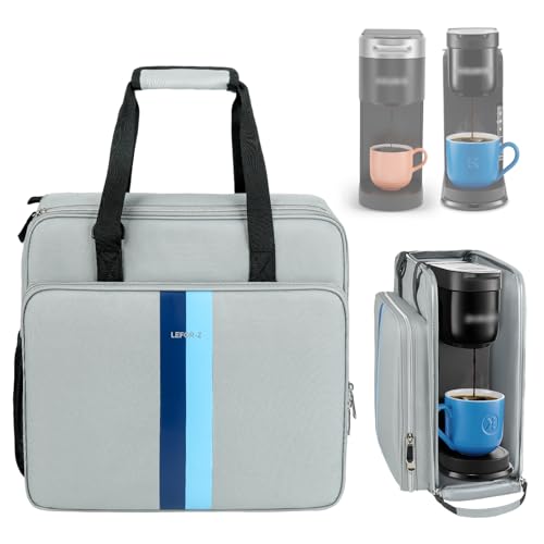 Coffee Maker Travel Bag Compatible with Keurig K (Compatible for K-Slim/K-Express/K-Iced / Grey)