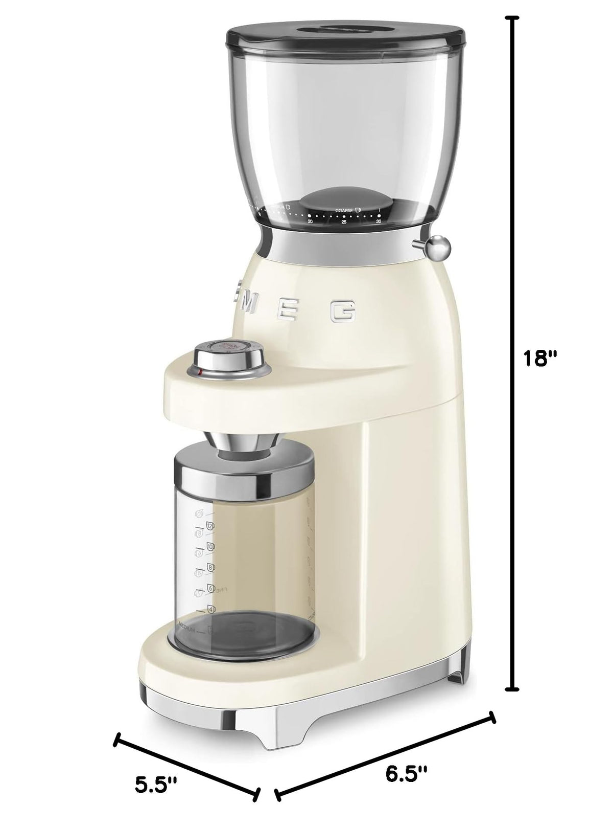 50's Retro Style Aesthetic Coffee Grinder (Cream)
