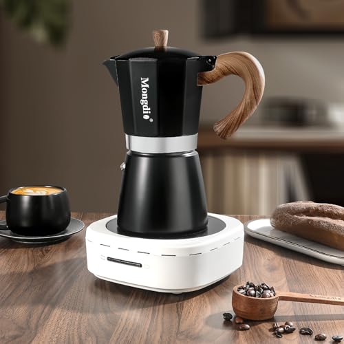Stovetop Espresso Maker Moka Pot (Black / 9 cup)