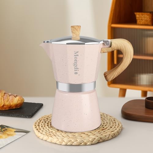 Moka Pot Stovetop Espresso Maker (Pink / 6 cup)