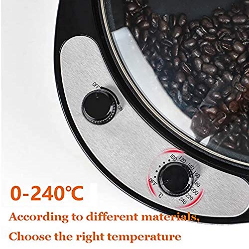 Home Coffee Roaster Machine Electric Coffee Bean Roasting Machine High Capacity Bevel Design with Temperature Adjustment for Baking Coffee