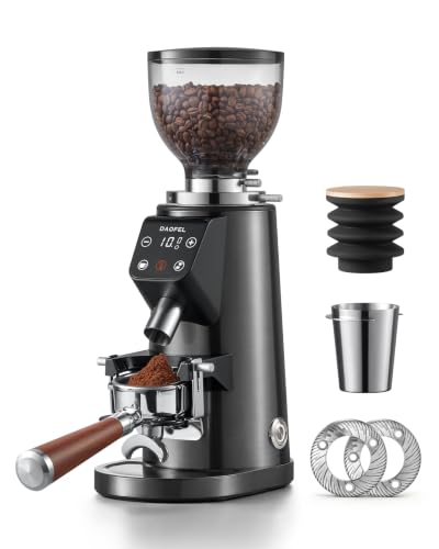 64MM Flat Burr Coffee Grinder Electric (Gunmetal Gray)