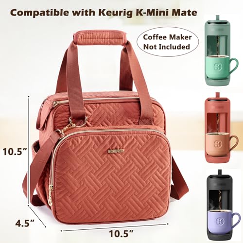 Coffee Maker Travel Bag Compatible with Keurig K (Red Rocks / Fit K-Mini Mate)
