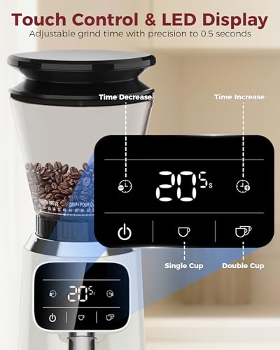G2 Conical Burr Coffee Grinder with 70 Grind Settings (Ivory)