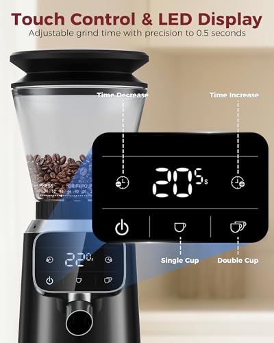 G2 Conical Burr Coffee Grinder with 70 Precise Grind Settings (Black)